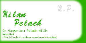 milan pelach business card